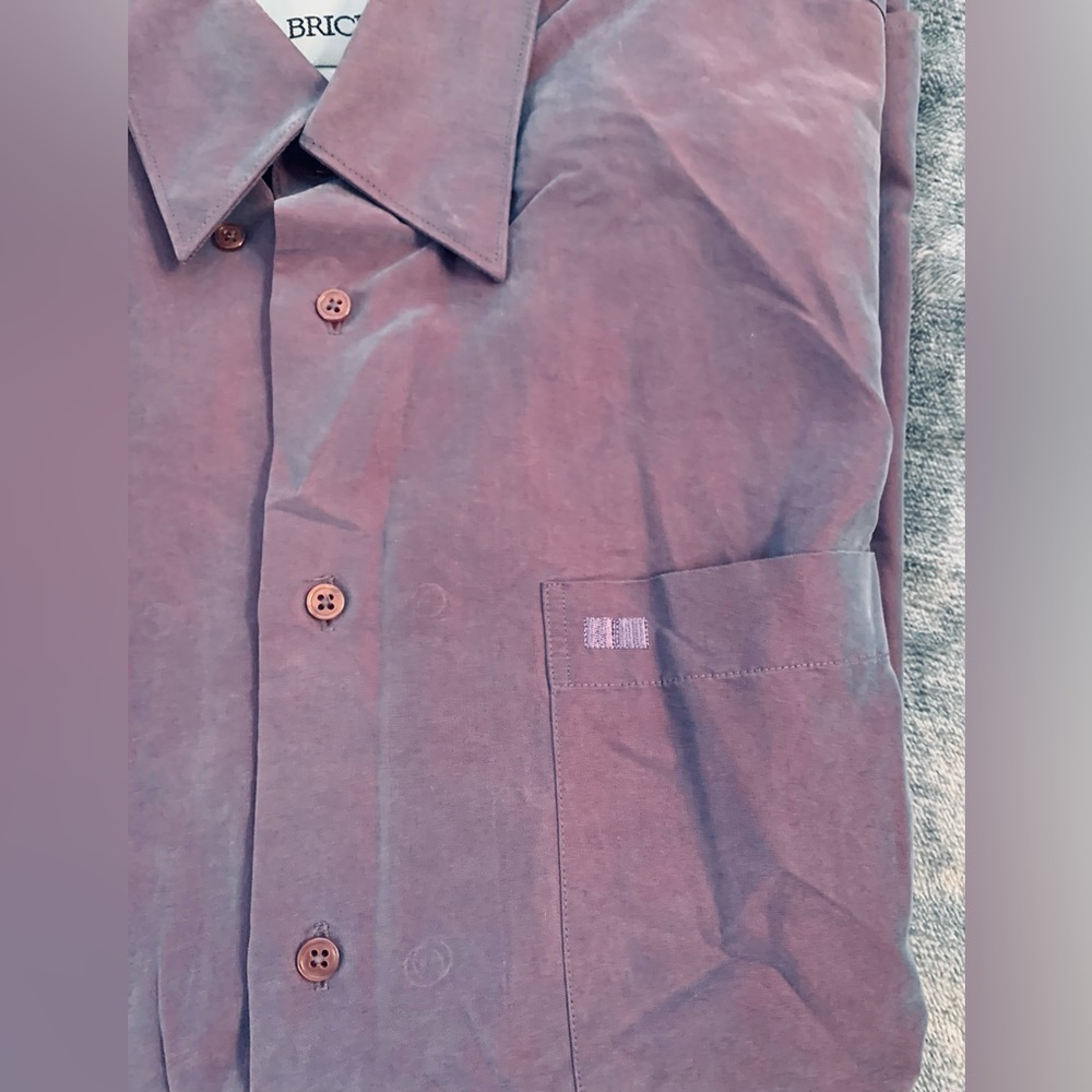 Shirt by Brice, L, waved cool purple from taffeta like tactic made of polynosic